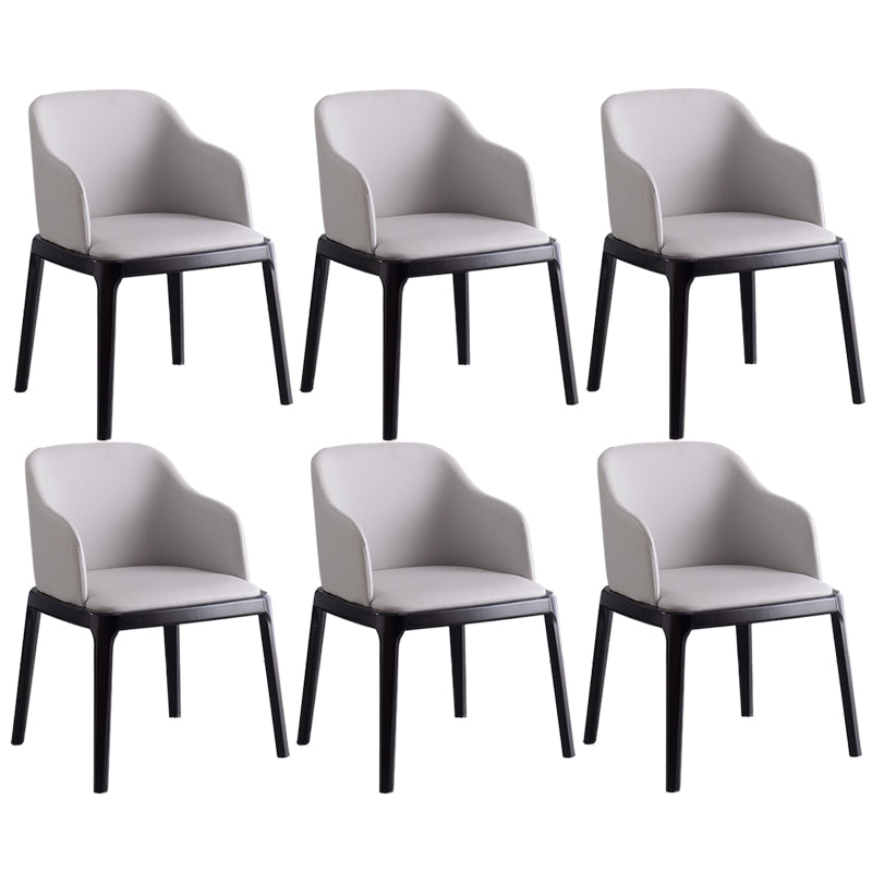 Glam Scandinavian Ash Wood Chairs Solid Back Arm  Kitchen Dining Chair Set