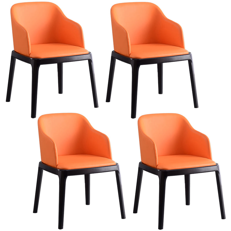 Glam Scandinavian Ash Wood Chairs Solid Back Arm  Kitchen Dining Chair Set