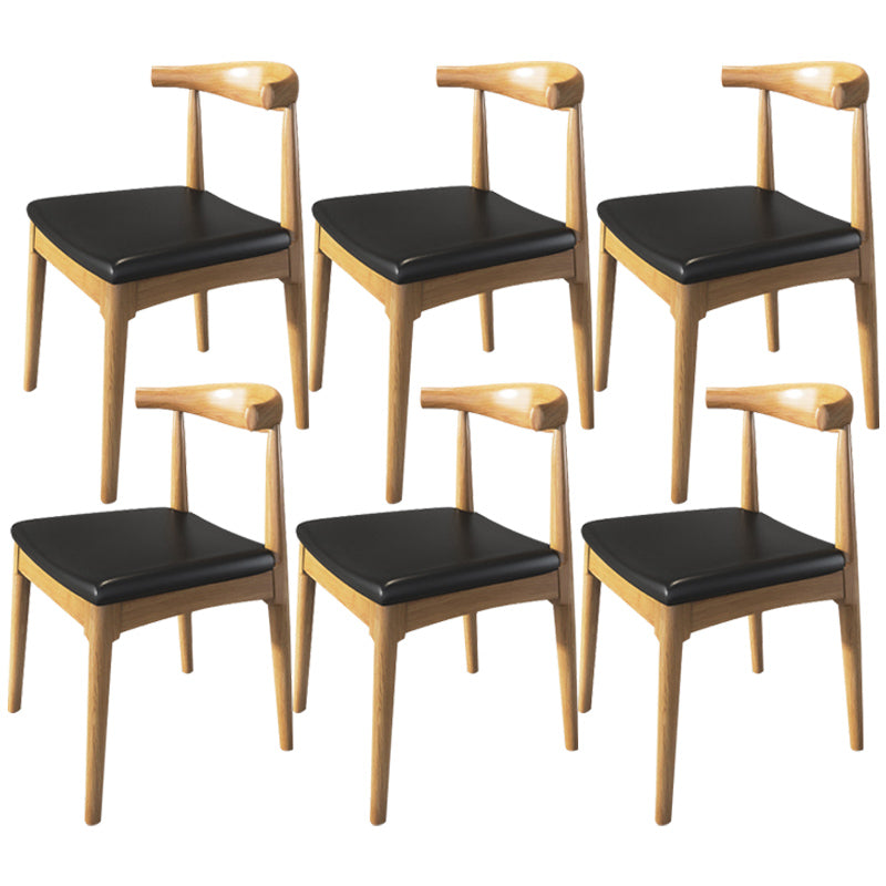 Contemporary Wood Indoor Open Back Dining Side Chair of 19'' Wide Dining Chair