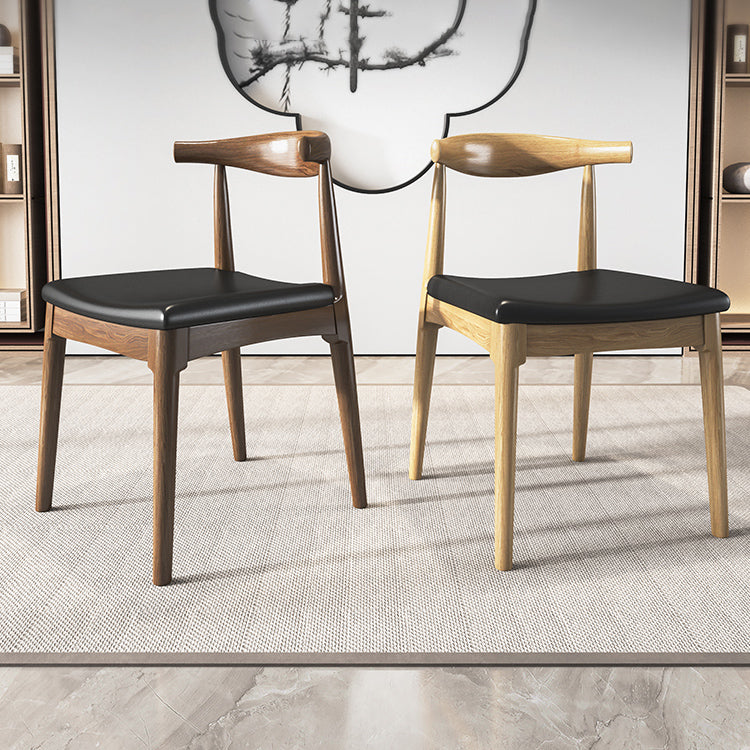 Contemporary Wood Indoor Open Back Dining Side Chair of 19'' Wide Dining Chair
