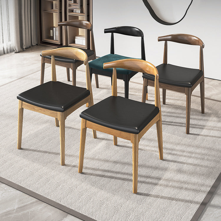 Contemporary Wood Indoor Open Back Dining Side Chair of 19'' Wide Dining Chair