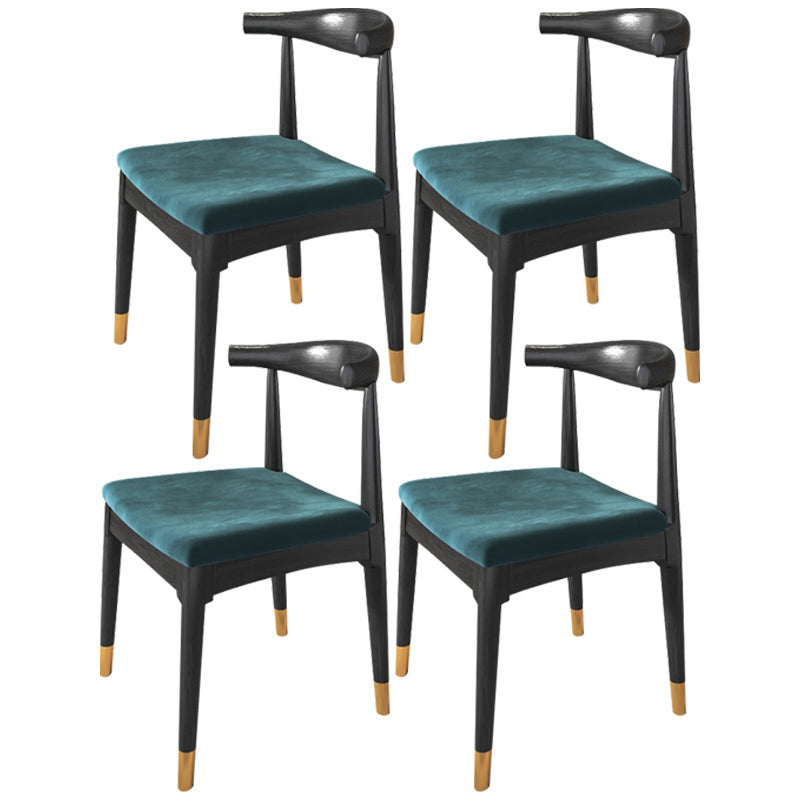 Contemporary Wood Indoor Open Back Dining Side Chair of 19'' Wide Dining Chair