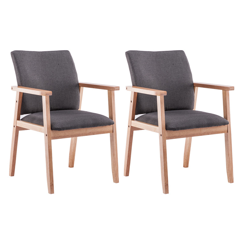 Chaise de salle à manger en bois de fauteuil à dossier solide en bois d'hévéa scandinave pour la maison