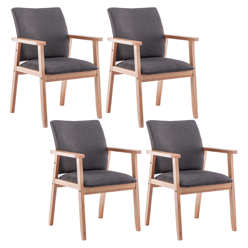 Chaise de salle à manger en bois de fauteuil à dossier solide en bois d'hévéa scandinave pour la maison