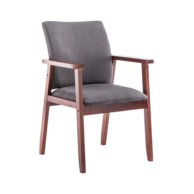 Chaise de salle à manger en bois de fauteuil à dossier solide en bois d'hévéa scandinave pour la maison