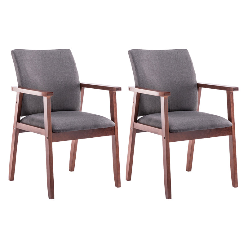 Chaise de salle à manger en bois de fauteuil à dossier solide en bois d'hévéa scandinave pour la maison