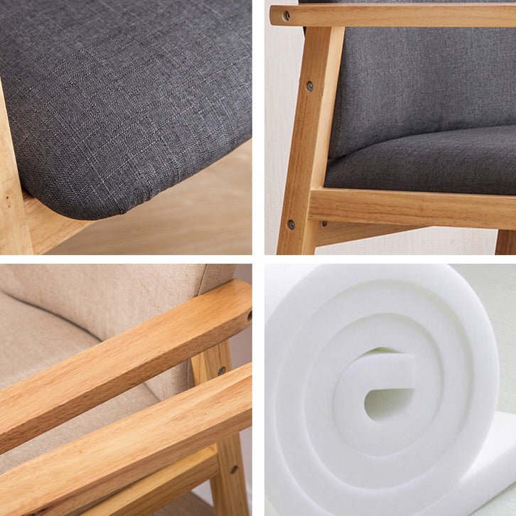 Chaise de salle à manger en bois de fauteuil à dossier solide en bois d'hévéa scandinave pour la maison