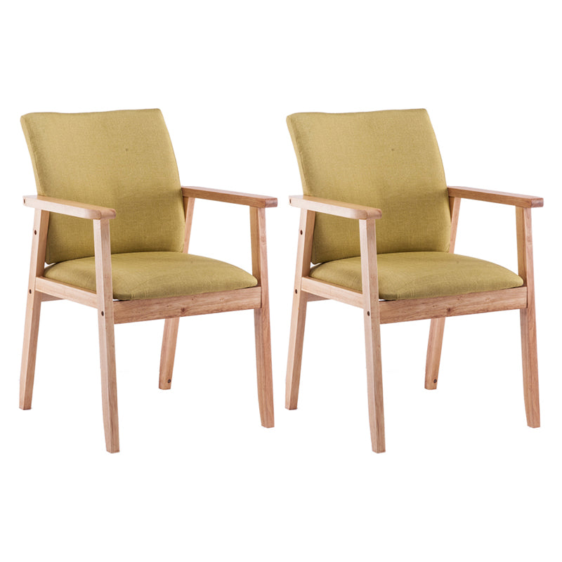 Chaise de salle à manger en bois de fauteuil à dossier solide en bois d'hévéa scandinave pour la maison