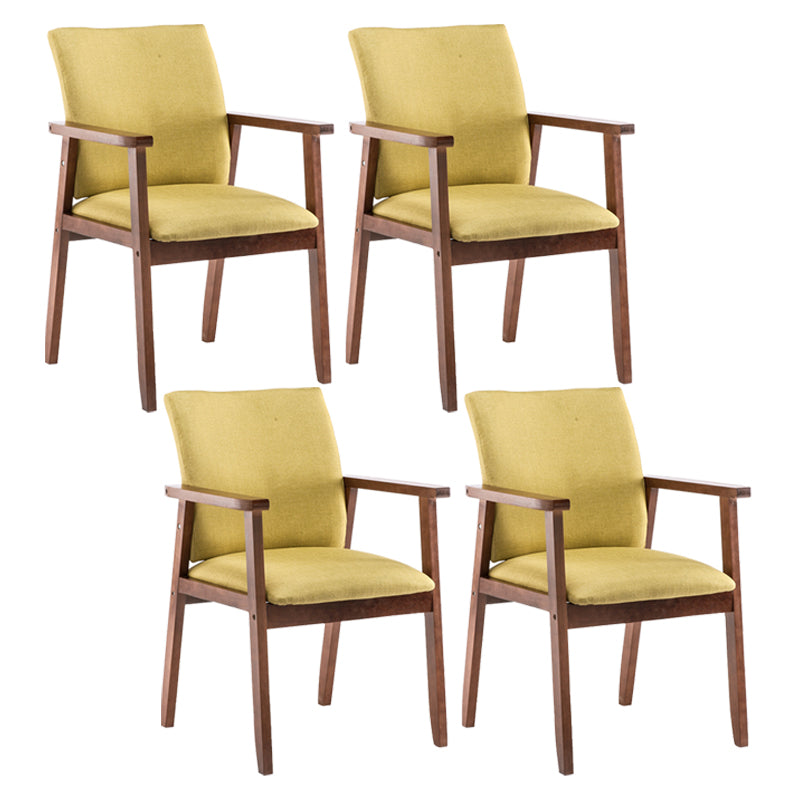 Chaise de salle à manger en bois de fauteuil à dossier solide en bois d'hévéa scandinave pour la maison