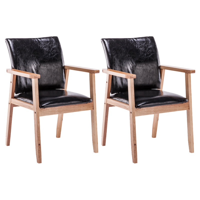 Chaise de salle à manger en bois de fauteuil à dossier solide en bois d'hévéa scandinave pour la maison