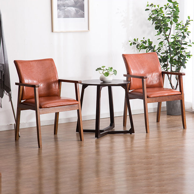 Chaise de salle à manger en bois de fauteuil à dossier solide en bois d'hévéa scandinave pour la maison