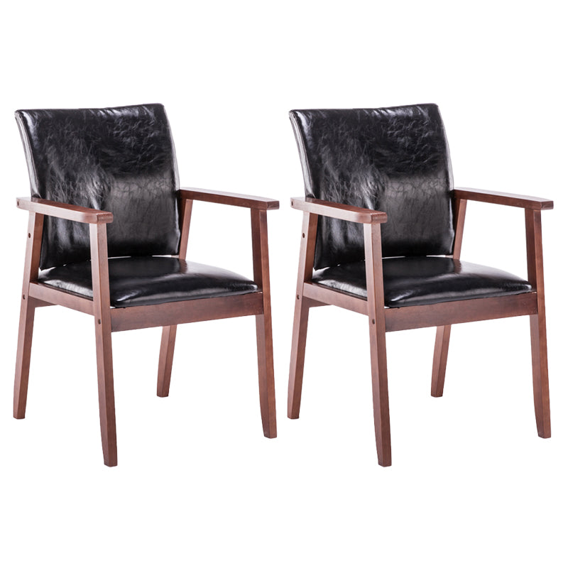 Chaise de salle à manger en bois de fauteuil à dossier solide en bois d'hévéa scandinave pour la maison