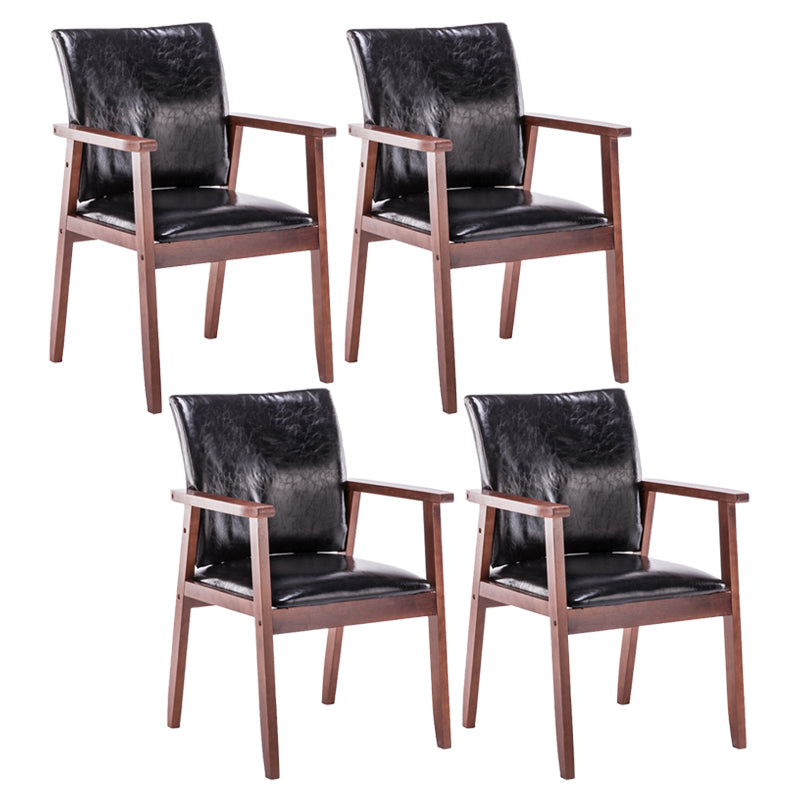 Chaise de salle à manger en bois de fauteuil à dossier solide en bois d'hévéa scandinave pour la maison