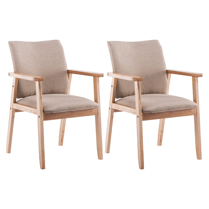 Chaise de salle à manger en bois de fauteuil à dossier solide en bois d'hévéa scandinave pour la maison