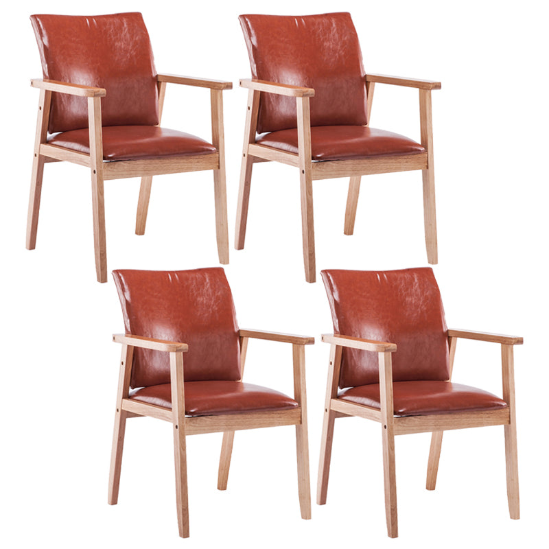 Chaise de salle à manger en bois de fauteuil à dossier solide en bois d'hévéa scandinave pour la maison