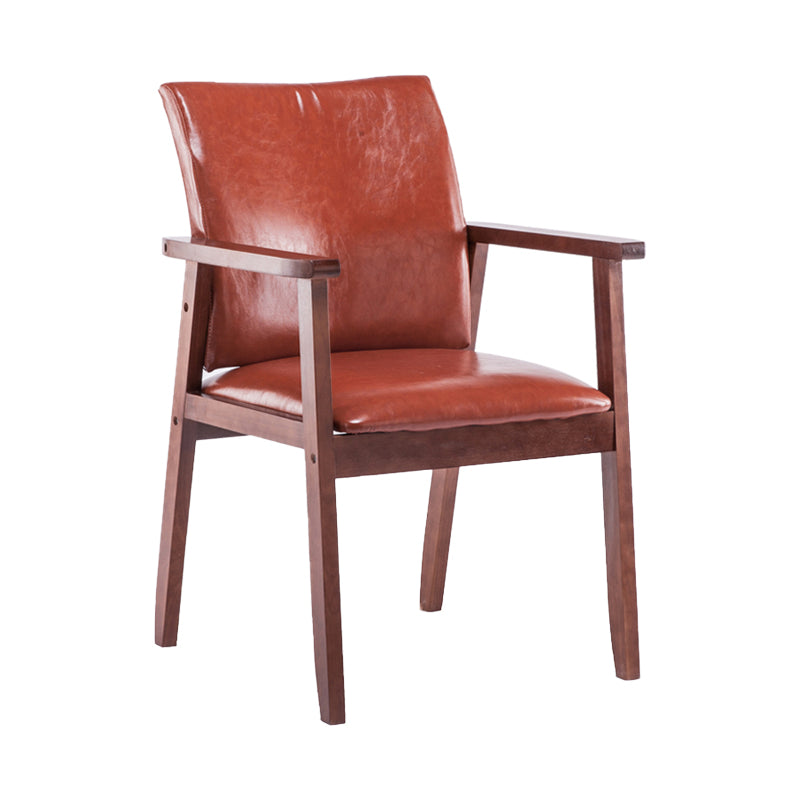 Chaise de salle à manger en bois de fauteuil à dossier solide en bois d'hévéa scandinave pour la maison