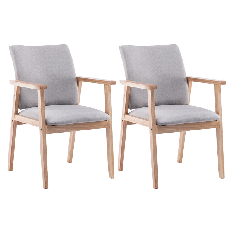 Chaise de salle à manger en bois de fauteuil à dossier solide en bois d'hévéa scandinave pour la maison