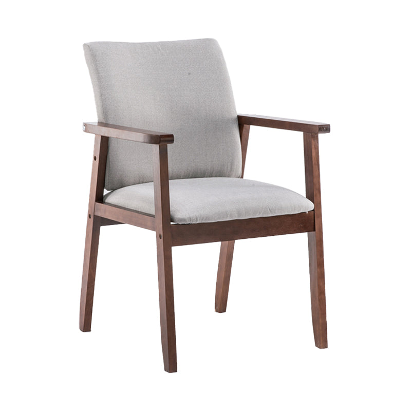Chaise de salle à manger en bois de fauteuil à dossier solide en bois d'hévéa scandinave pour la maison