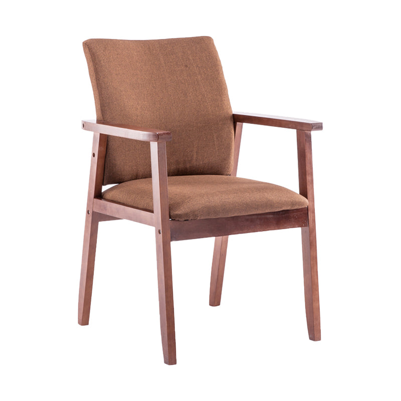 Chaise de salle à manger en bois de fauteuil à dossier solide en bois d'hévéa scandinave pour la maison