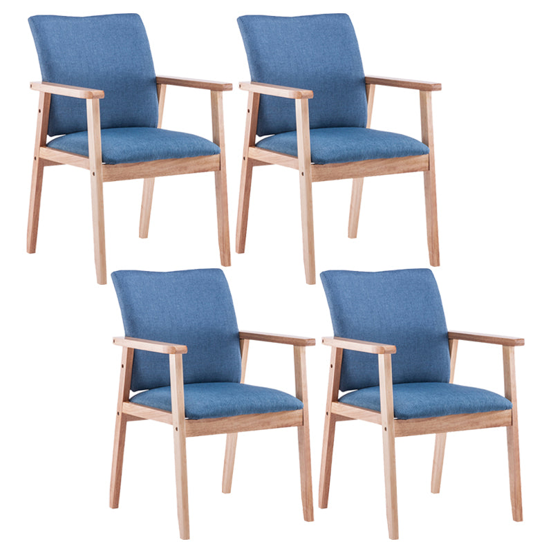 Chaise de salle à manger en bois de fauteuil à dossier solide en bois d'hévéa scandinave pour la maison