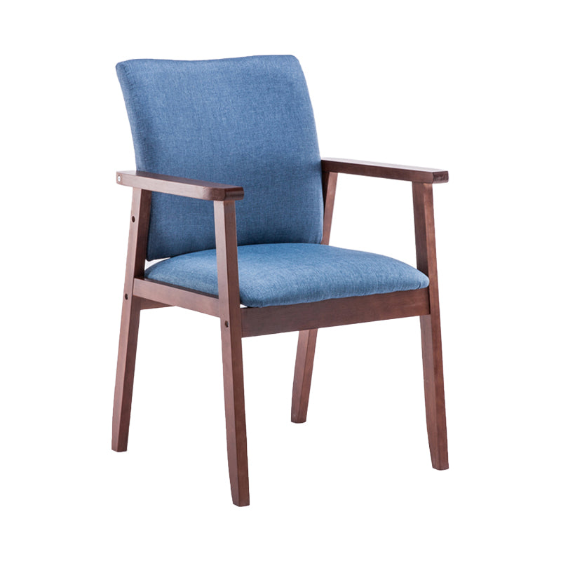 Chaise de salle à manger en bois de fauteuil à dossier solide en bois d'hévéa scandinave pour la maison