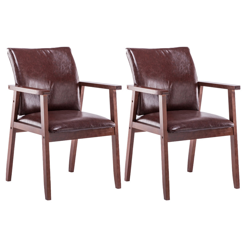 Chaise de salle à manger en bois de fauteuil à dossier solide en bois d'hévéa scandinave pour la maison
