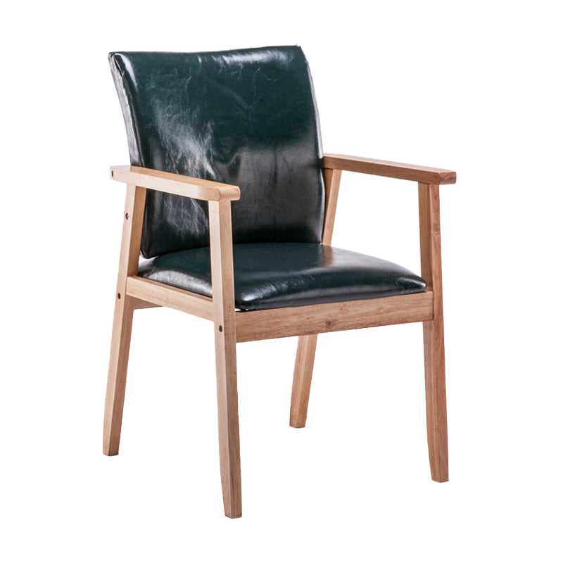 Chaise de salle à manger en bois de fauteuil à dossier solide en bois d'hévéa scandinave pour la maison