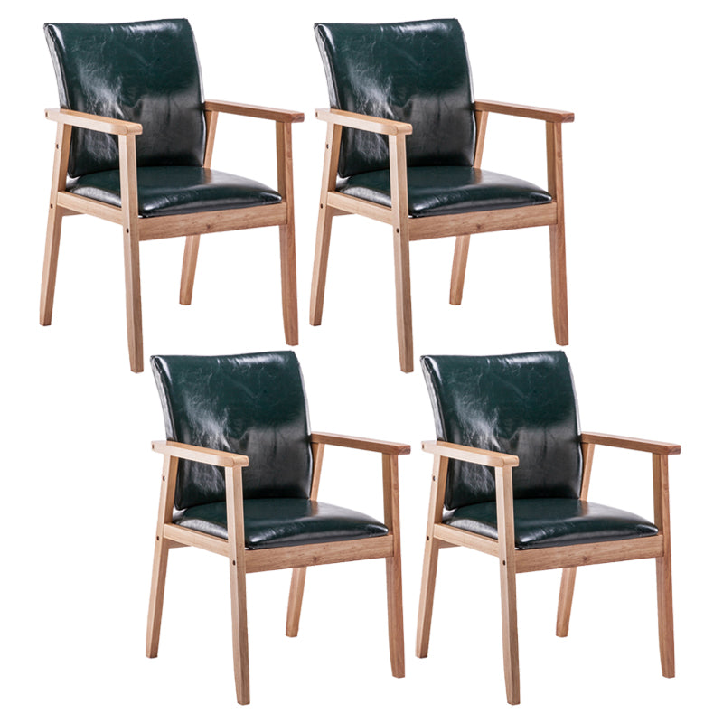 Chaise de salle à manger en bois de fauteuil à dossier solide en bois d'hévéa scandinave pour la maison