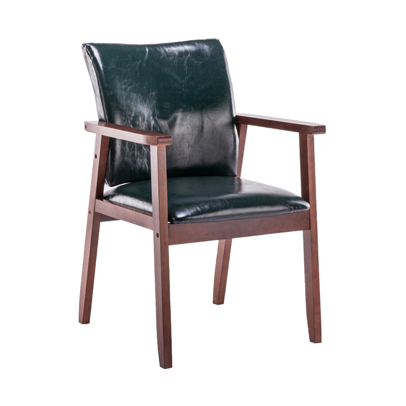 Chaise de salle à manger en bois de fauteuil à dossier solide en bois d'hévéa scandinave pour la maison