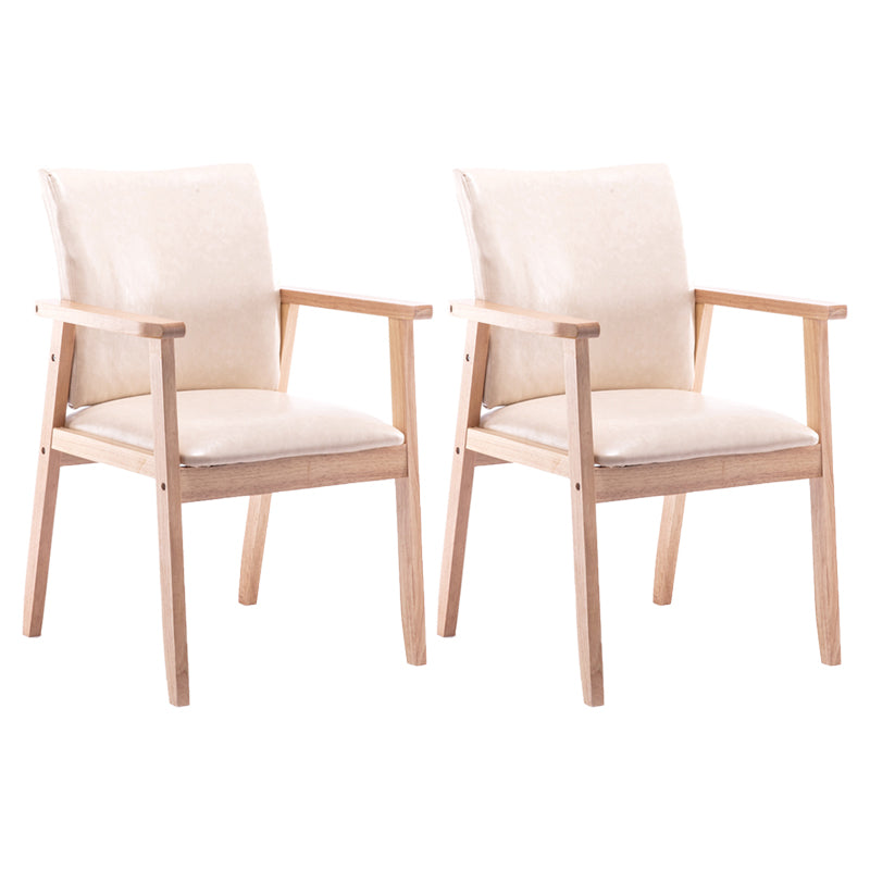 Chaise de salle à manger en bois de fauteuil à dossier solide en bois d'hévéa scandinave pour la maison