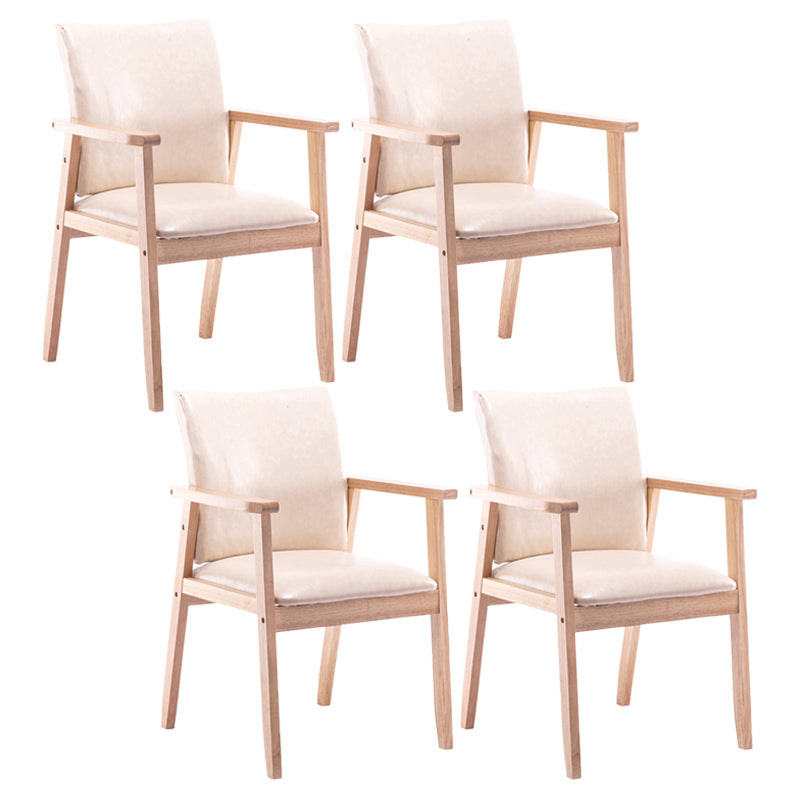 Chaise de salle à manger en bois de fauteuil à dossier solide en bois d'hévéa scandinave pour la maison