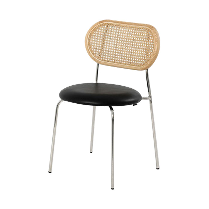 Contemporary Kitchen Metal Dining Side Chair Opening Back Dining Side Chair