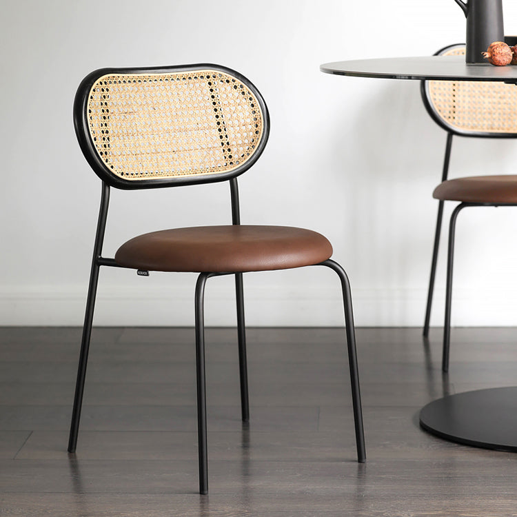Chaise d'appoint de salle à manger en métal de cuisine contemporaine ouvrant la chaise d'appoint de salle à manger arrière