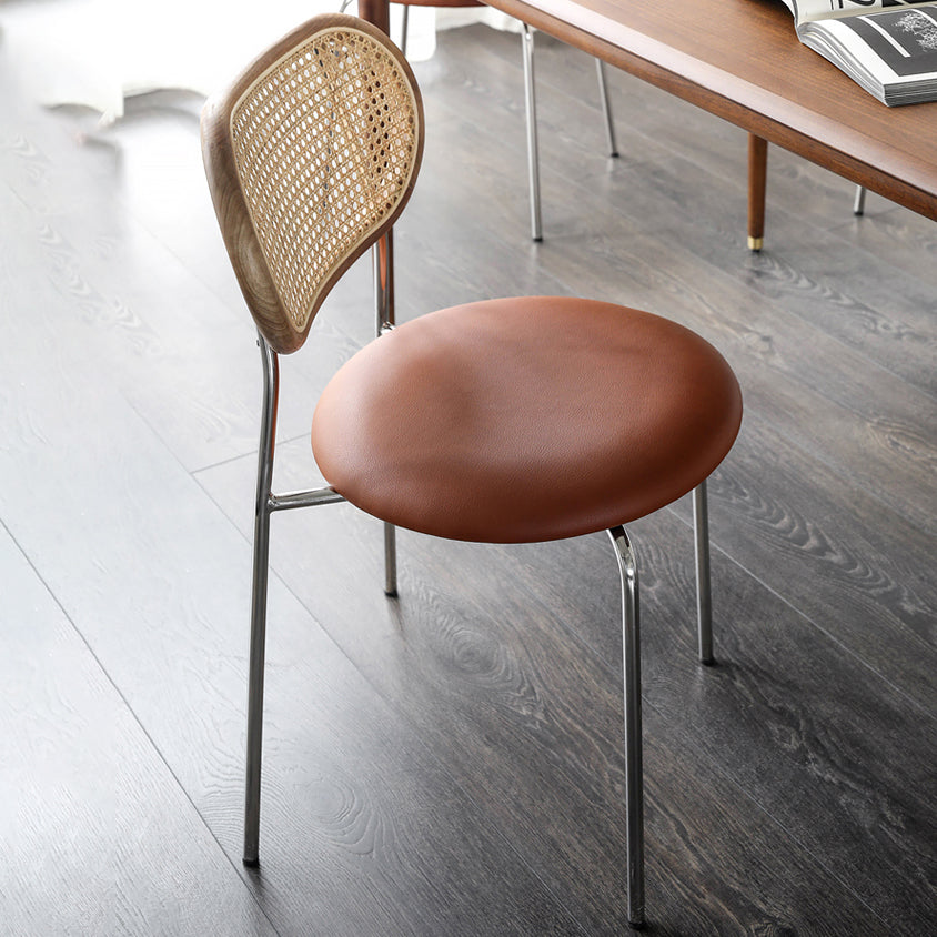 Chaise d'appoint de salle à manger en métal de cuisine contemporaine ouvrant la chaise d'appoint de salle à manger arrière
