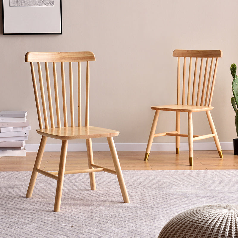Chaise d'appoint à dossier Windsor en bois traditionnel, chaise de salle à manger d'intérieur de 19 po de largeur