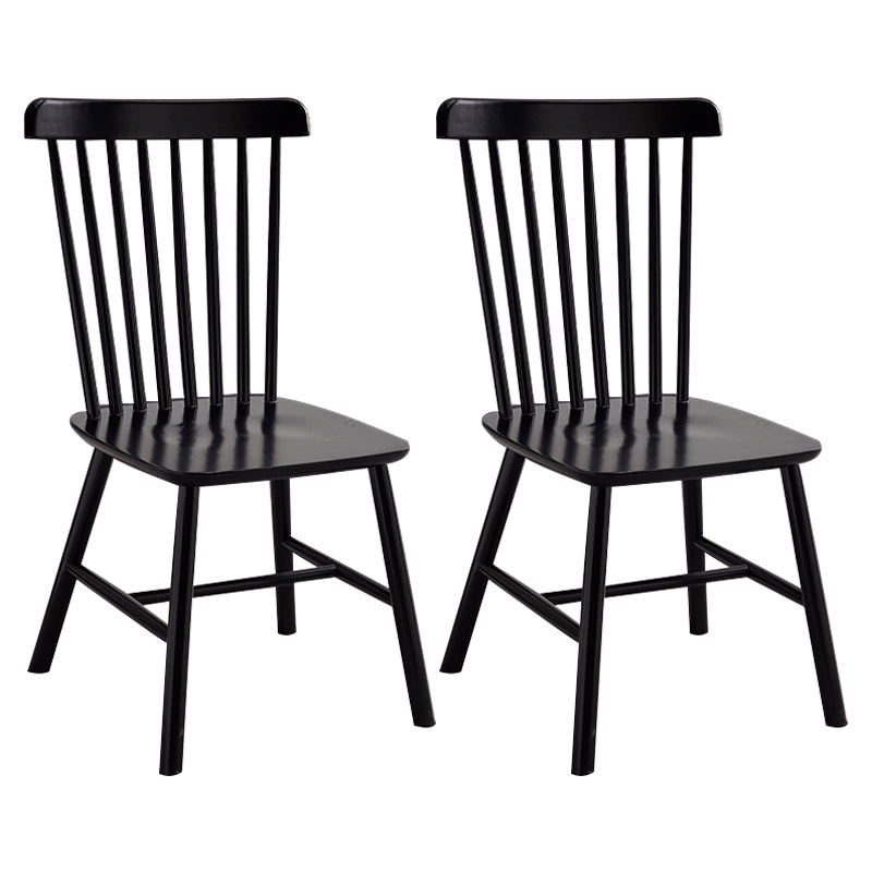 Chaise d'appoint à dossier Windsor en bois traditionnel, chaise de salle à manger d'intérieur de 19 po de largeur
