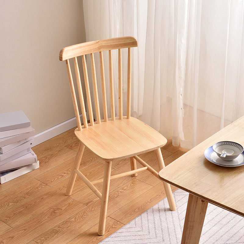 Traditional Wood Windsor Back Side Chair 19'' Wide Indoor Dining Chair