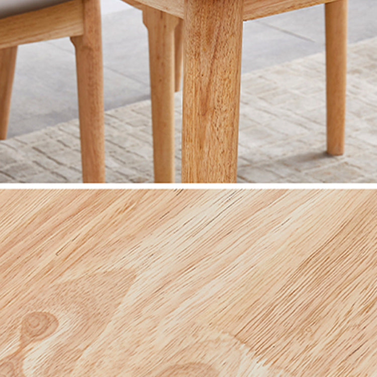 Table à manger rectangulaire et carrée en bois massif de style simplicité avec base à 4 pieds