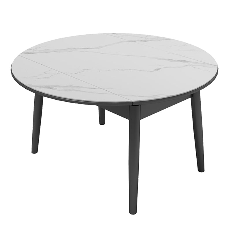 Modern Style Sintered Stone Dining Table Round Table with 4 Legs for Home Use