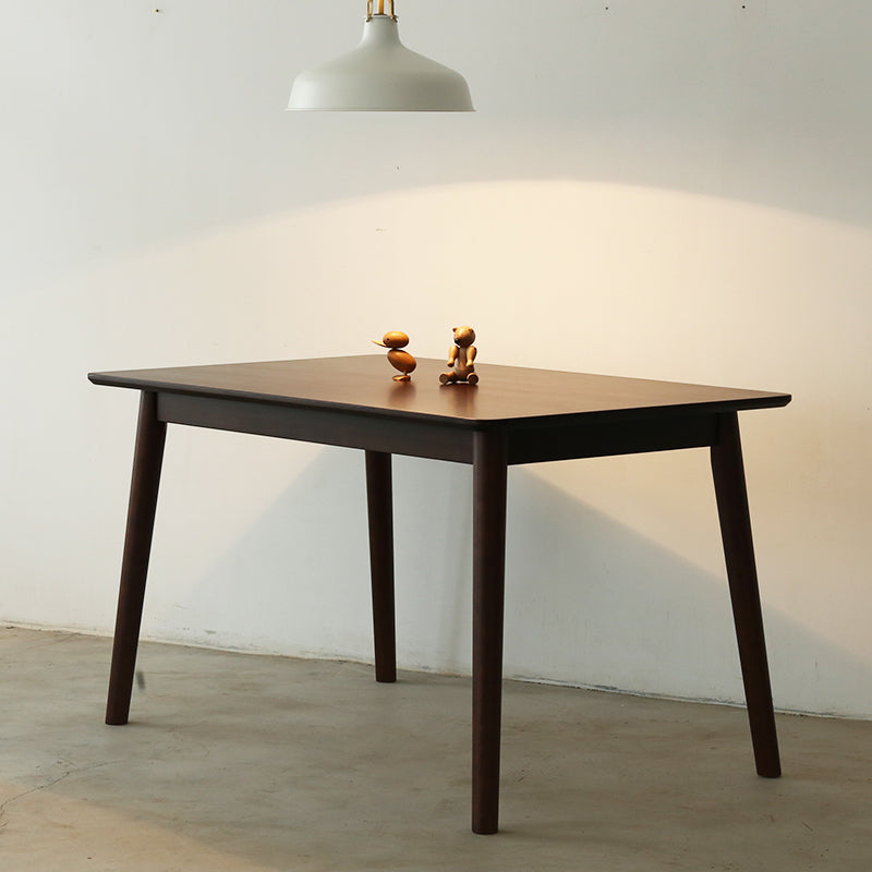 Simplicity Solid Wood Dining Table Rectangle Shape Dining Table with 4 Legs Base
