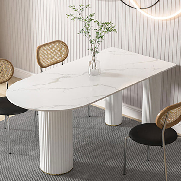 Tavolo da tavolo da tavolo in marmo in metallo contemporaneo per sala da pranzo e cucina
