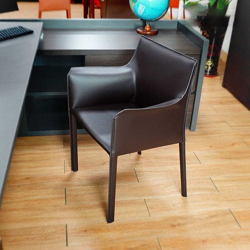 Chaise de salle à manger moderne en simili cuir, finition mate, fauteuils de salle à manger à dossier solide