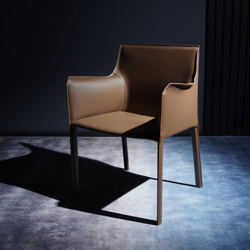 Chaise de salle à manger moderne en simili cuir, finition mate, fauteuils de salle à manger à dossier solide