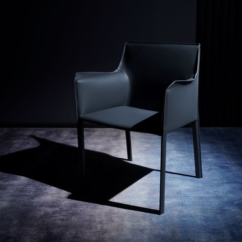 Chaise de salle à manger moderne en simili cuir, finition mate, fauteuils de salle à manger à dossier solide