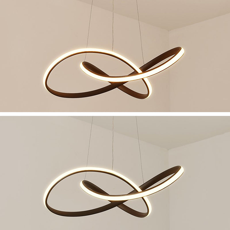 Modern sala da pranzo l'illuminazione torsione di illuminazione sospesa acrilica