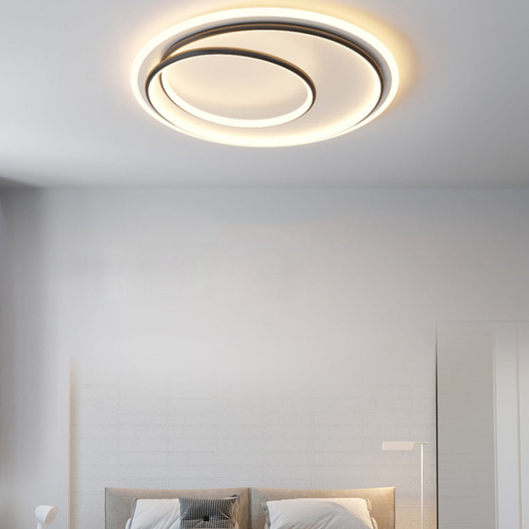1-Light Ring Led Flush Ceiling Lights Modern Style Metal Led Flush Mount Ceiling Light Fixtures