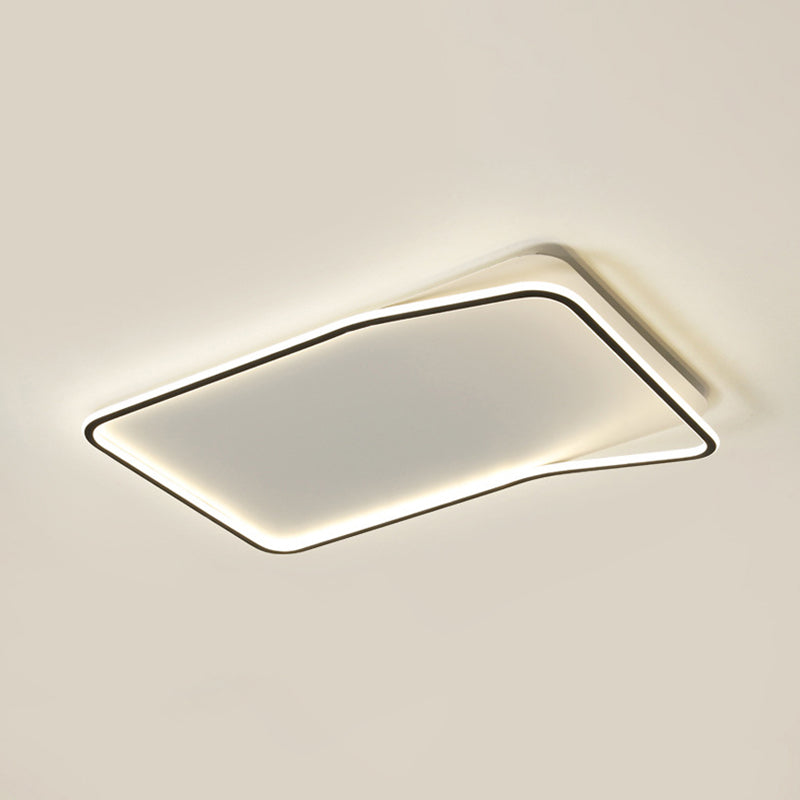 Geometric Black Flush Mount Ceiling Light Fixture Modern Style Metal Led Flush Ceiling Lights