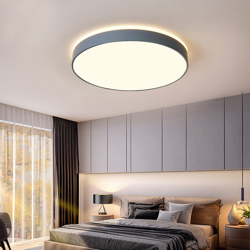 Metal Round Shaped Flush Mount Fixture Modern Style 1Head Led Flush Light