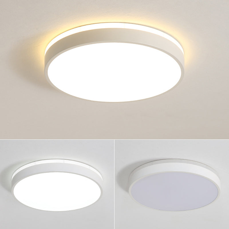 Metal Round Shaped Flush Mount Fixture Modern Style 1Head Led Flush Light