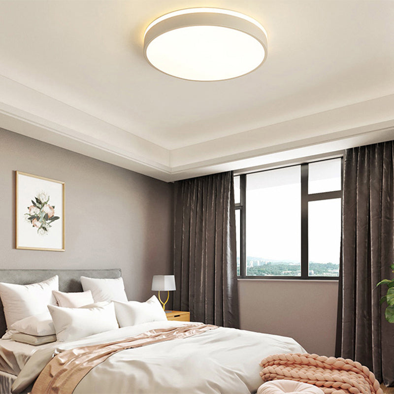 Metal Round Shaped Flush Mount Fixture Modern Style 1Head Led Flush Light